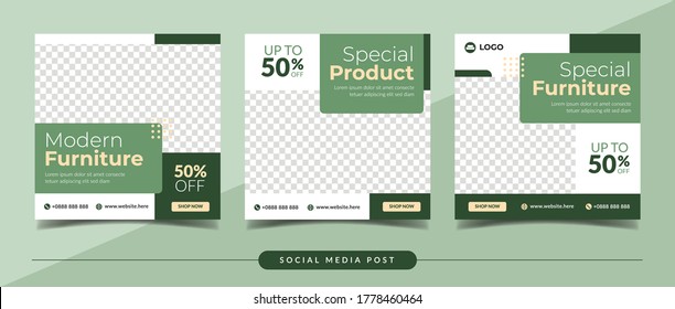 Modern Furniture Sale And Home Interior Banner For Social Media Post And Digital Marketing