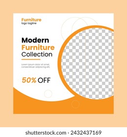 Modern Furniture Sale Media post template Design