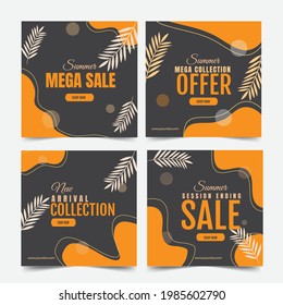 Modern furniture sale social media design collection