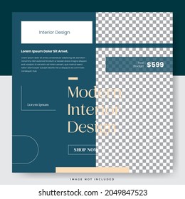 Modern furniture sale social media post template