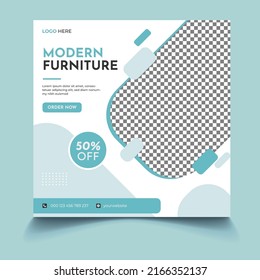 Modern Furniture sale social media post template