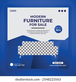 Modern Furniture sale social media promotion banner template.