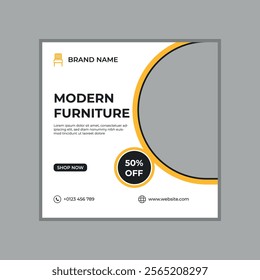 Modern Furniture Sale Social Media Post Template