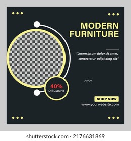 Modern Furniture Sale Template. Social Media Home Office Furniture Discount Sale  