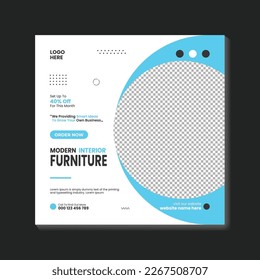 modern furniture social media and instagram post design template
