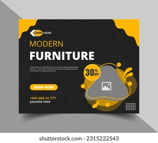 Modern furniture social media or Instagram post template design. Super Sale, special offer banner, advertising promotion banner, Special offer, Creative background, Graphic design elements.