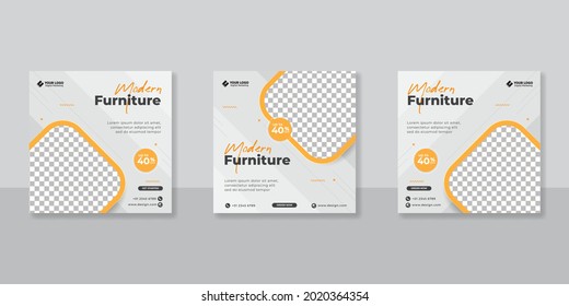 Modern Furniture social media post templates design
