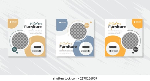Modern Furniture social media post templates design