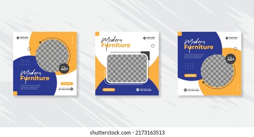 Modern Furniture social media post templates design