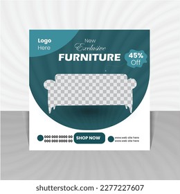 Modern Furniture Social Media Post Template Design