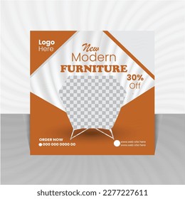 Modern Furniture Social Media Post Template Design