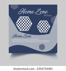 Modern furniture social media post banner design