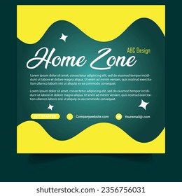 Modern furniture social media post banner design