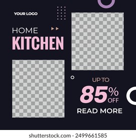 Modern furniture Social media post template for sale. interior Luxury Advertising furniture sales. Offer social media banners for furniture ads. Social media post design template for promotion.