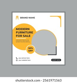 Modern Furniture Social Media Post Design Template