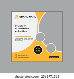 Modern Furniture Social Media Post Design Template