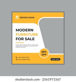 Modern Furniture Social Media Post Design Template