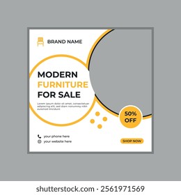 Modern Furniture Social Media Post Design Template