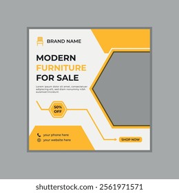 Modern Furniture Social Media Post Design Template