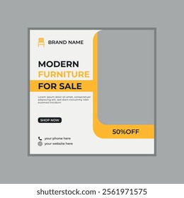 Modern Furniture Social Media Post Design Template