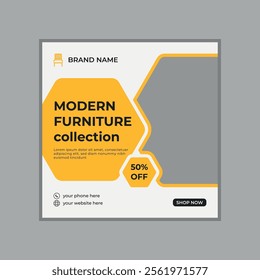 Modern Furniture Social Media Post Design Template