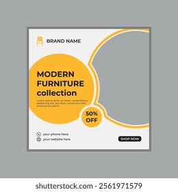 Modern Furniture Social Media Post Design Template