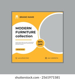 Modern Furniture Social Media Post Design Template