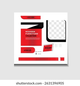 Modern furniture social medial post cover design