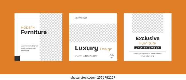 Modern Furniture square banner template