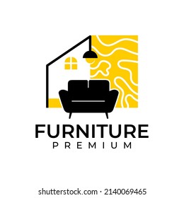 Modern furniture symbol logo design. Vector graphic illustration