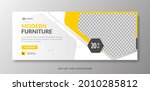 Modern furniture web banner template