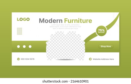 Modern furniture web banner template,social media and web advertising.