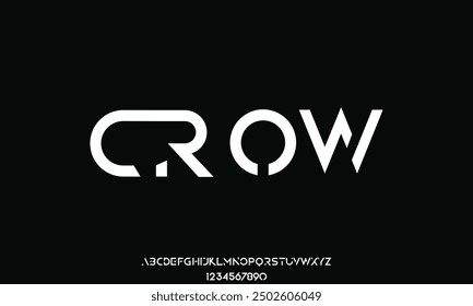 Modern Future bold Alfabeto Fuente. Fuentes de estilo urbano de tipografía para tecnología, digital, estilo atrevido del logotipo de la película. Ilustración vectorial
