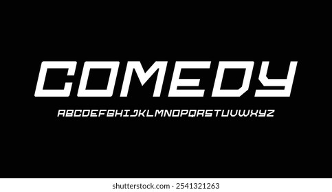 Modern Future bold Alfabeto Fuente. Fuentes de estilo urbano de tipografía para tecnología, digital, estilo atrevido del logotipo de la película.
