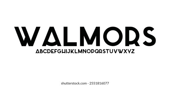 Modern Future bold Alfabeto Fuente. Fuentes de estilo urbano de tipografía para tecnología, digital, estilo atrevido del logotipo de la película. Ilustración vectorial