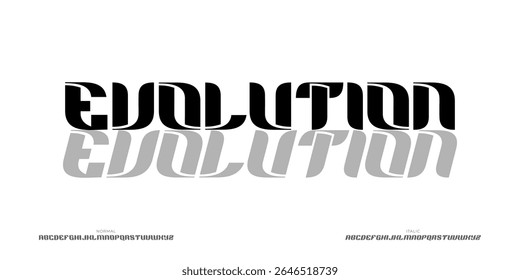 Fonte do futuro moderno em negrito, normal e itálico. Fontes de estilo urbano de tipografia para tecnologia, digital, filme, logotipo e industrial. Ilustração de vetor