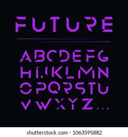 Modern Future FONT Design Vector