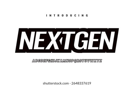 Modern Future Logo Alphabet Font ct italic bold fontes tecnologia, esporte, marca de filme e logotipos. ilustração vetorial