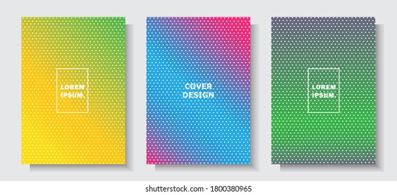modern future set cover design colorful gradation style design vector background