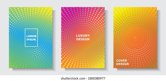 modern future set cover design colorful gradation style design vector background