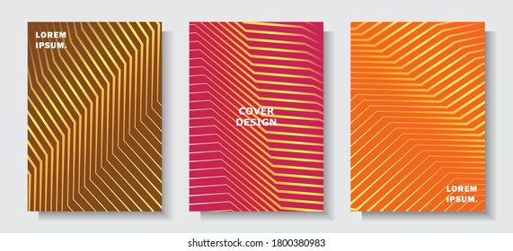 modern future set cover design colorful gradation style design vector background
