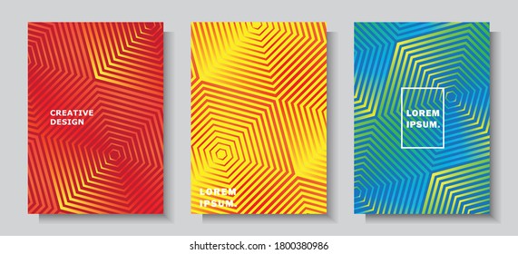 modern future set cover design colorful gradation style design vector background