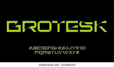 Modern futuristic abstract font vector