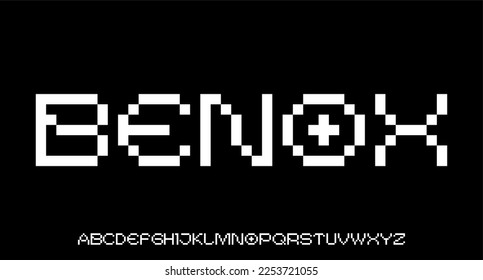 modern and futuristic alphabet font vector