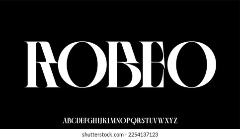 modern and futuristic alphabet font vector