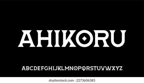 modern futuristic alphabet font vector