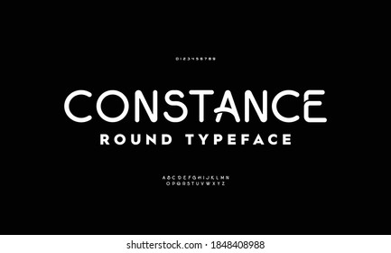 Modern futuristic alphabet typeface. A to z typography letter. Vector illustration word.