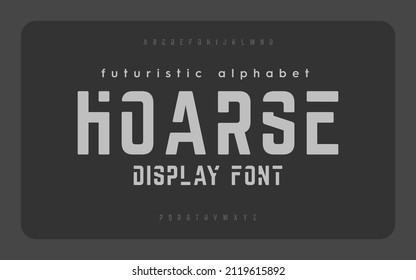Modern futuristic alphabet typeface. A to z typography letter. Vector illustration word.