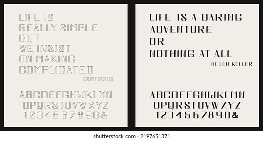 Modern futuristic alphabet vector capital letters