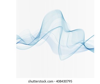 modern futuristic background with abstract waves and clear blue color